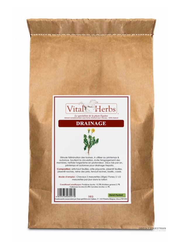 Vital Herbs Drainage 1kg - zioła na oczyszczenie z toksyn i drenaż | Obiegły Equestrian