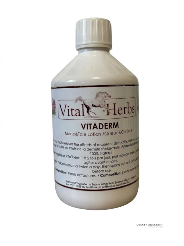 Vital Herbs Vitaderm 500ml - emulsja na świąd i lipcówkę konia | Obiegły Equestrian