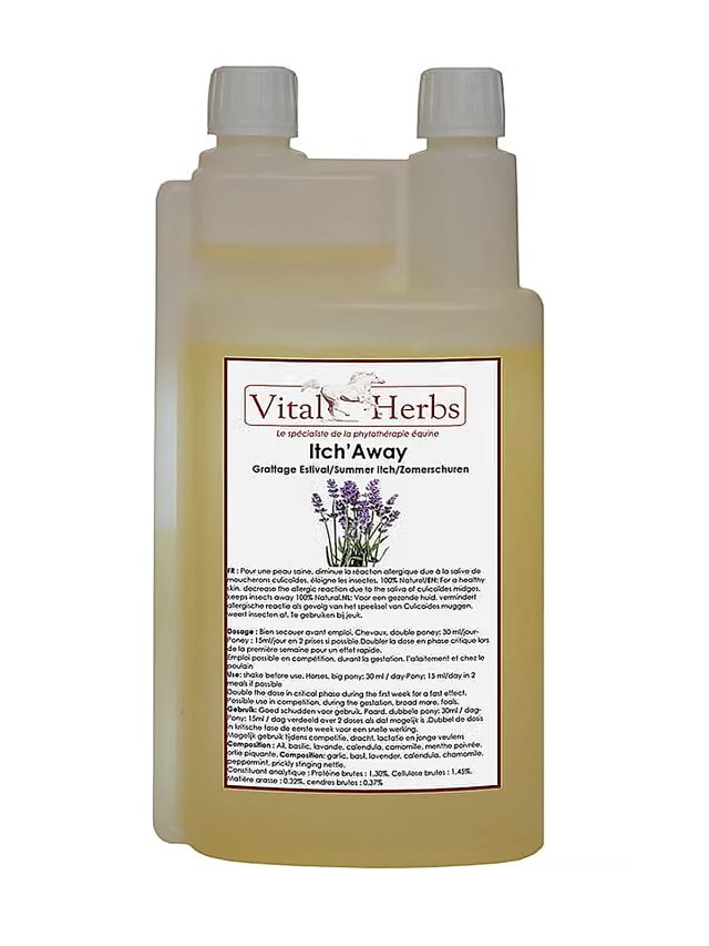 Vital Herbs Itch Away Liquid 1 l, płyn na świąd i egzemę konia