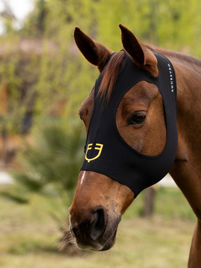 AmaHorse Maska na muchy bez uszu i siatki na oczy, pony