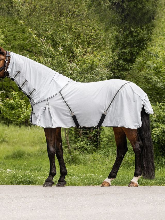Derka siatkowa z kapturem silvergrey, 155cm