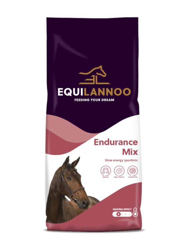 Equilannoo Endurance Mix 20kg, musli bez owsa z wolno uwalnianą energią i Linamix dla koni sportowych