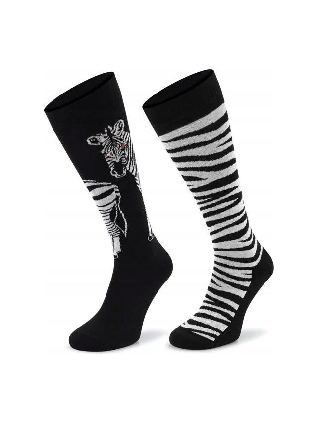 Skarpetki jezdzieckie MONDO CALZA Zebra podkolanowki S 35