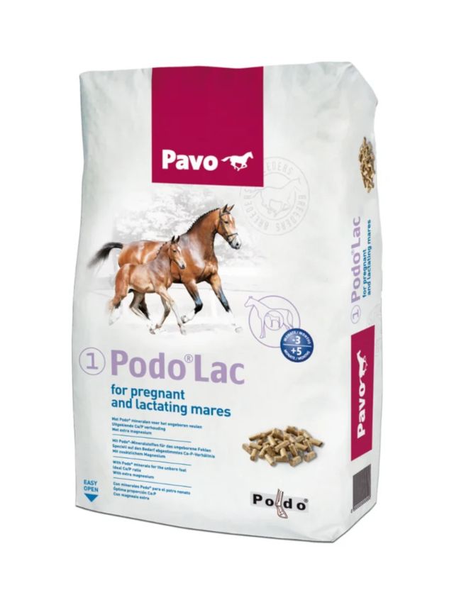 Pavo Podo Lac 20kg, granulat dla klaczy wysokoźrebnych i karmiących z kompleksem Podo