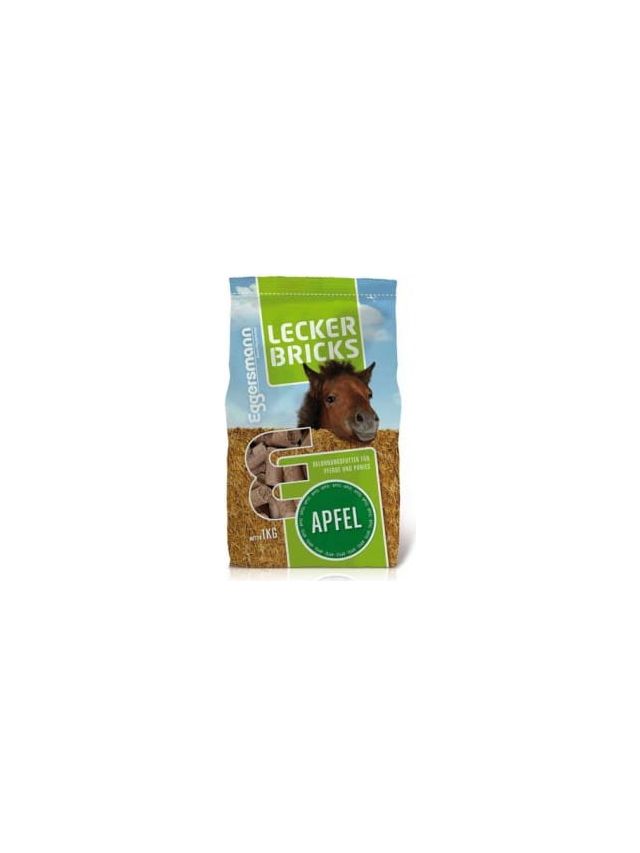 LECKER BRICKS APFEL 1KG - CUKIERKI JABŁKOWE