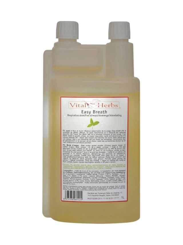 Vital Herbs Easy Breath Liquid 1 l, płynny syrop na drogi oddechowe i kaszel u koni