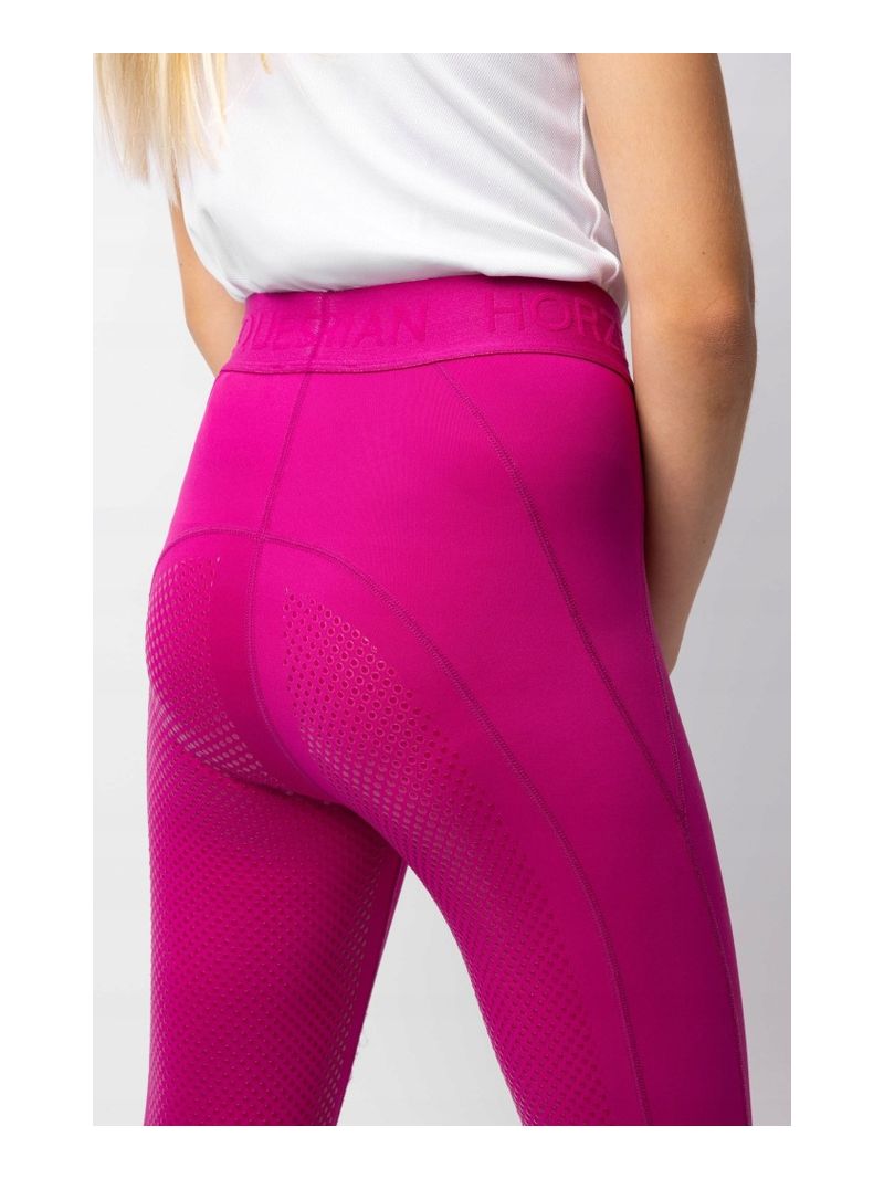 Legginsy jezdzieckie HORZE Madison Silicone mlodziezowe rozowe 146 152 Plec produkt uniseks
