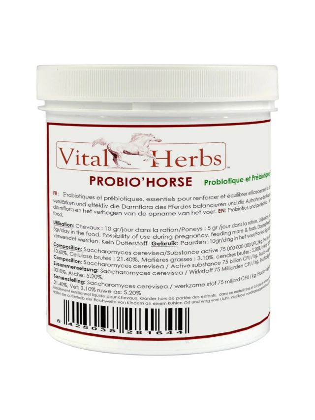 Vital Herbs Probio Horse 600 g, probiotyk i prebiotyk wspierający florę jelitową konia