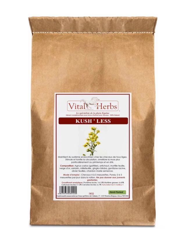 Vital Herbs Kush Less 1 kg, zioła na syndrom Cushinga PPID
