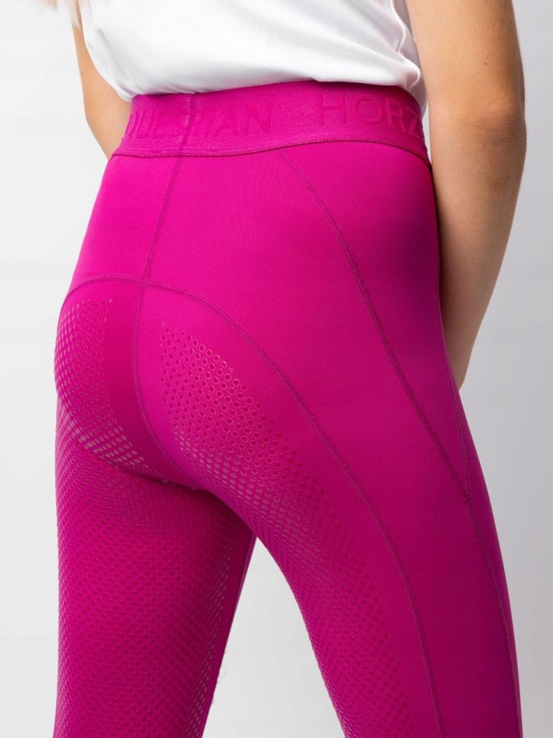 Legginsy jezdzieckie HORZE Madison Silicone mlodziezowe rozowe 146 152 Plec produkt uniseks