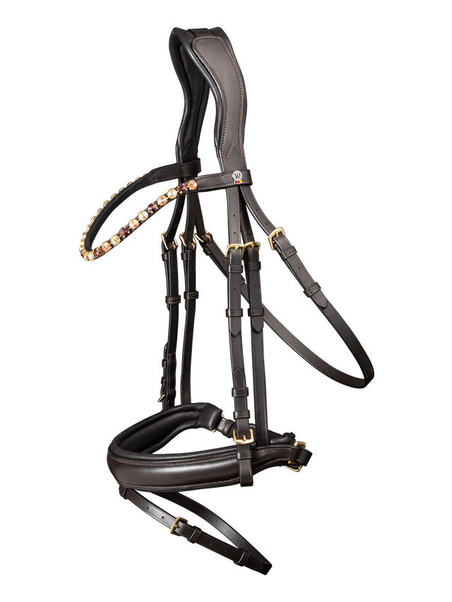 Ogłowie X-Line - Goldheart Waldhausen, brown