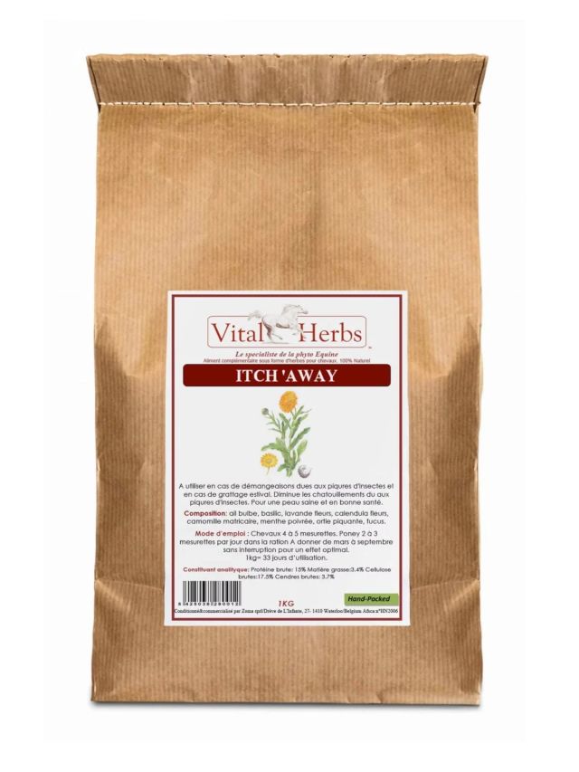 Vital Herbs Itch Away 1 kg, zioła na świąd i egzemę konia
