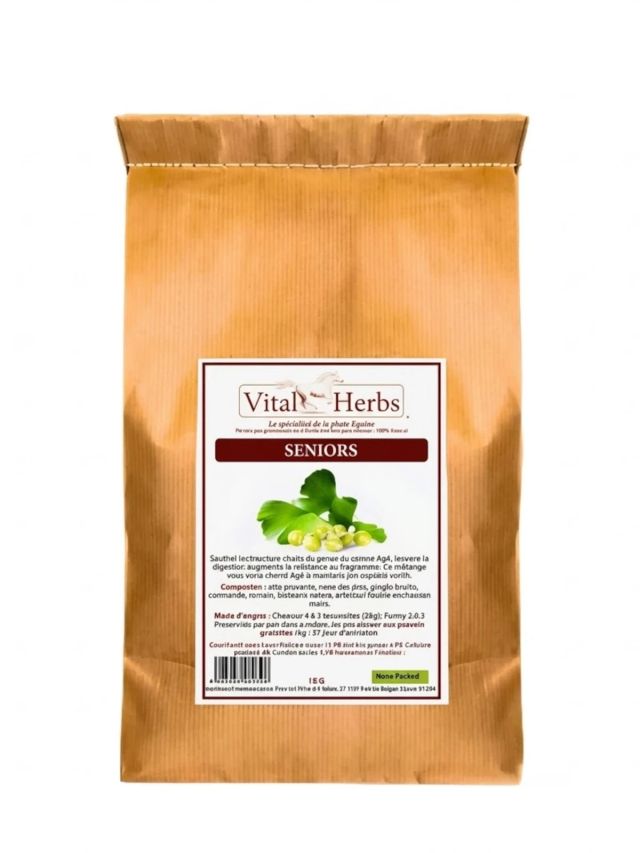 Vital Herbs Seniors 1 kg, ziołowa mieszanka wspomagająca witalność i trawienie starszych koni