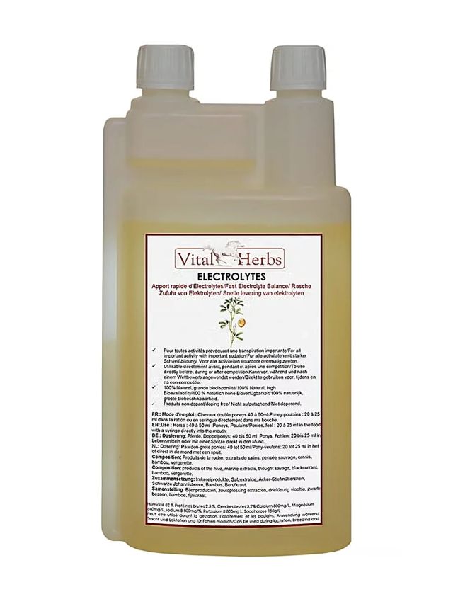 Vital Herbs Elektrolity w płynie 1 l, szybkie nawodnienie konia