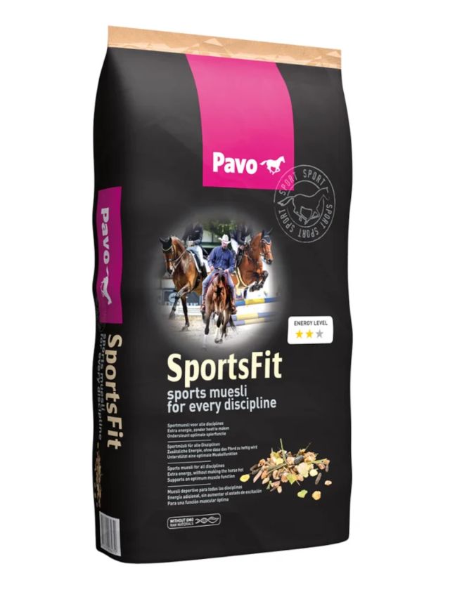 Pavo SportsFit 15kg, musli energetyczne z mikronizowanymi zbożami i magnezem dla koni sportowych
