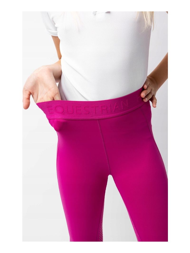 Legginsy jezdzieckie HORZE Madison Silicone mlodziezowe rozowe 146 152 Kolekcja MADISON