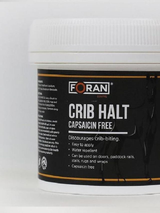 FORAN CRIB-HALT Capsaicin Free– sprawdzony żel przeciwko gryzieniu i łykawości bez zawartości kapsaicyny.