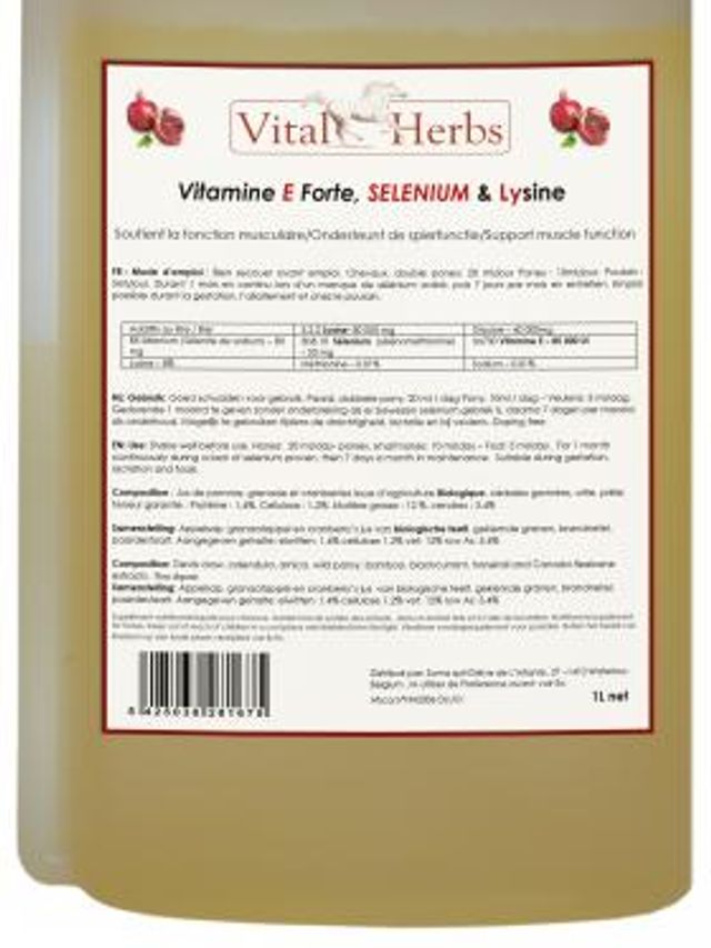 Vitamine E Forte Selenium & Lysine 1l - Witamina E, selen i lizyna