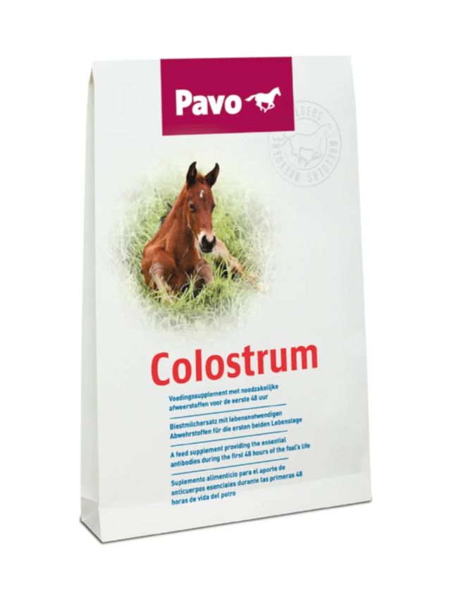 Pavo Colostrum 150g, zastępcza siara w proszku z przeciwciałami dla nowo narodzonych źrebiąt